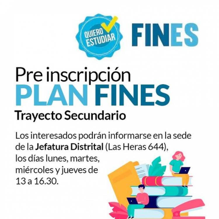 Pre inscripción Plan Fines Trayecto Secundario