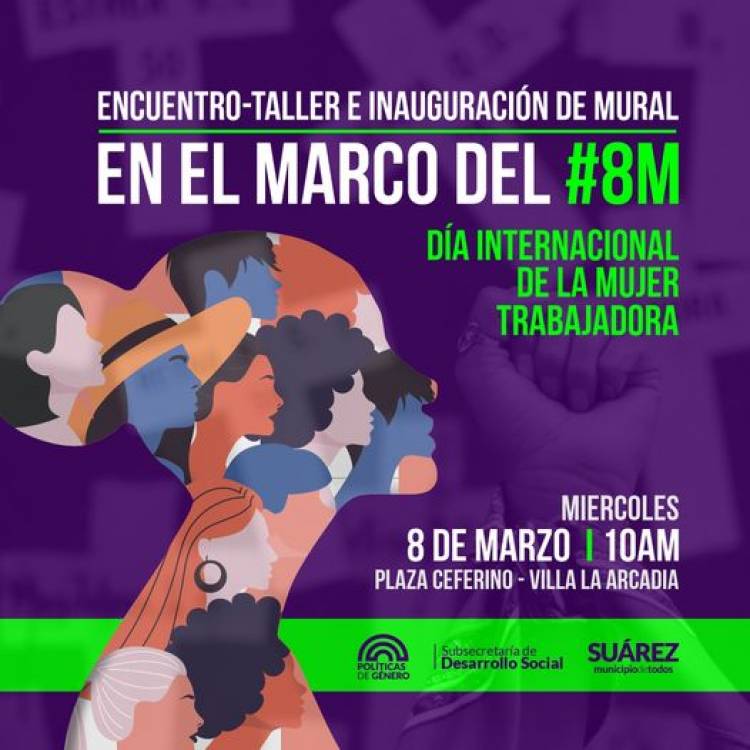 Encuentro-taller e inauguración de un mural en el marco del #8M Día Internacional de la Mujer Trabajadora 