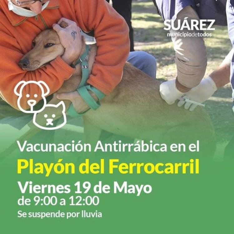 Campaña de vacunación antirrábica en el Playón del Ferrocarril