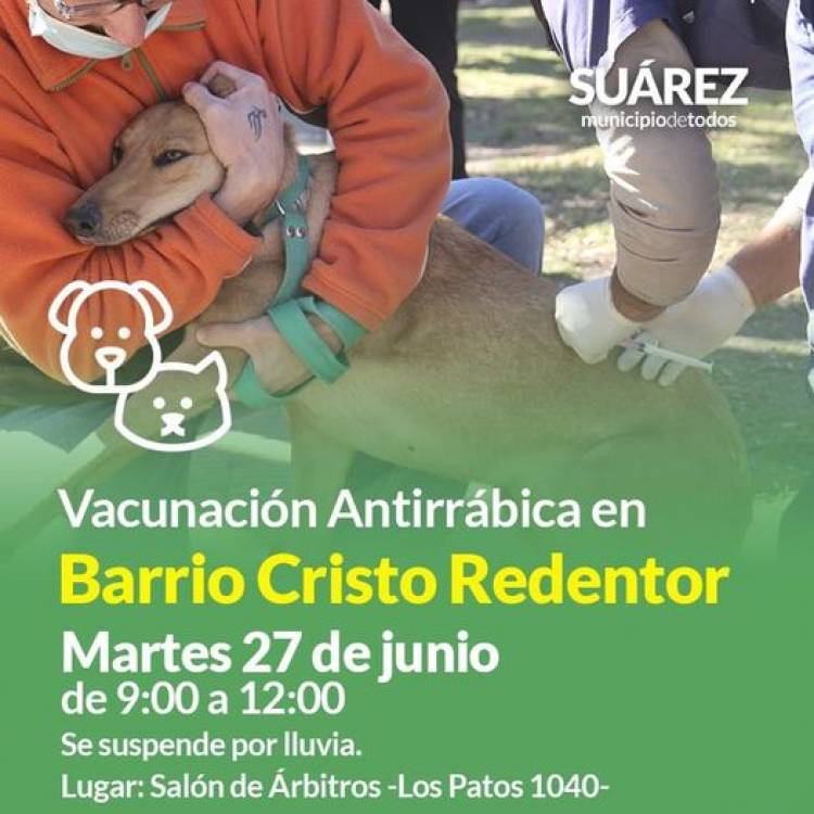 Campaña de vacunación antirrábica en Barrio Cristo Redentor