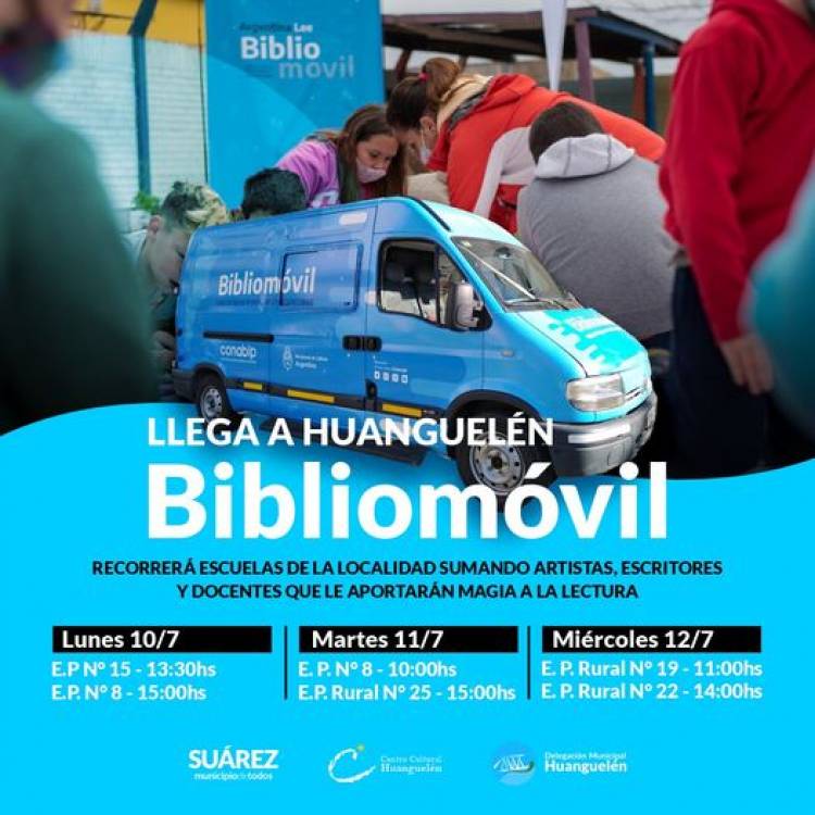 Llega el Bibliomóvil a Huanguelén