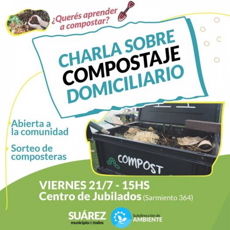 Charla sobre compostaje domiciliario, gratuita y abierta a la comunidad