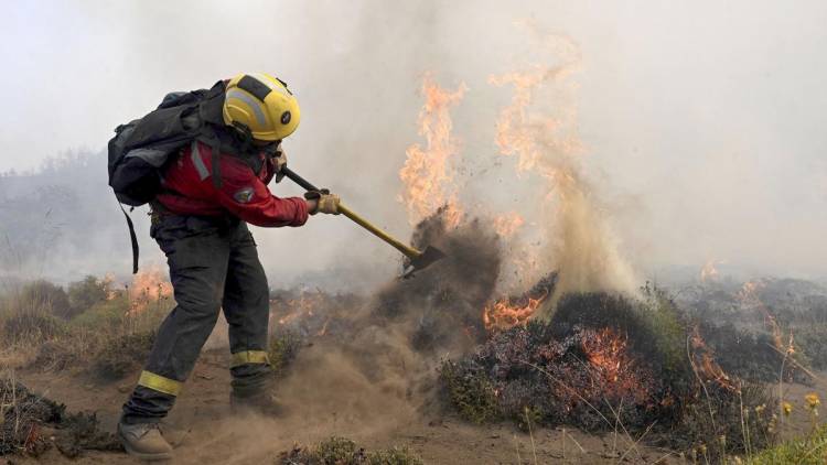 Continúan los esfuerzos para controlar el incendio en el Parque Nacional Los Alerces