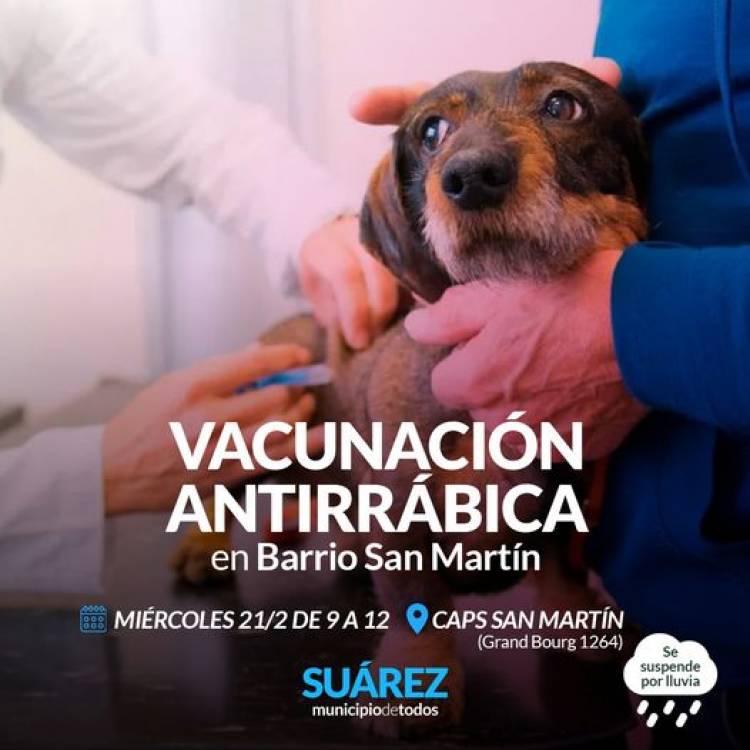 Campaña de vacunación antirrábica en Barrio San Martín