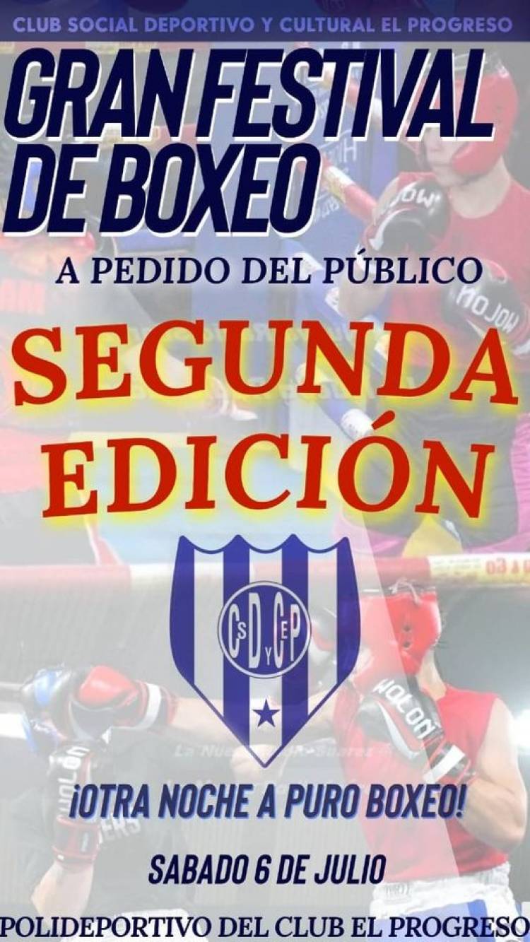 Se viene el 2do festival de Boxeo en Club El Progreso