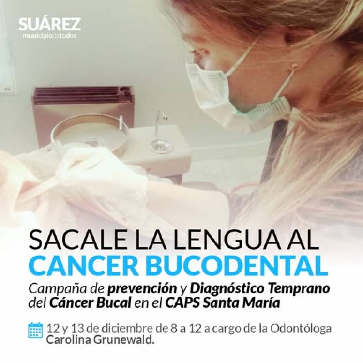 CAPS de Santa María: campaña de Prevención y Diagnóstico Temprano del cáncer bucodental 