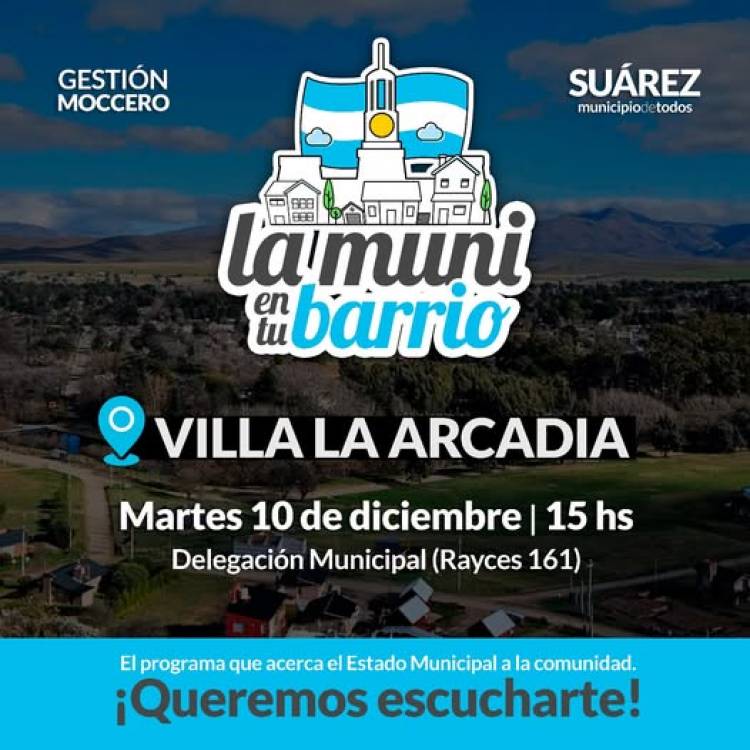 "La Muni en tu Barrio" en Villa La Arcadia
