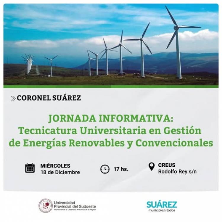 Jornada Informativa: Tecnicatura Universitaria en Gestión de Energías Renovables y Convencionales