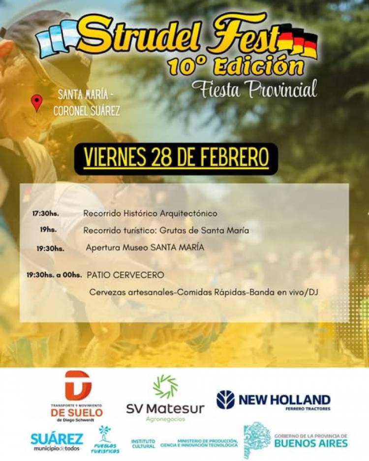 La Strudel Fest ya tiene su grilla de espectáculos confirmada, y es ¡Imperdibleeee!