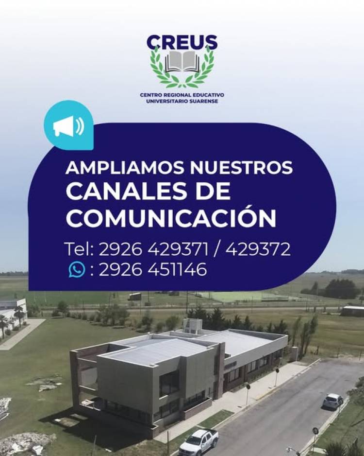 En CREUS ampliamos nuestros canales de comunicación!