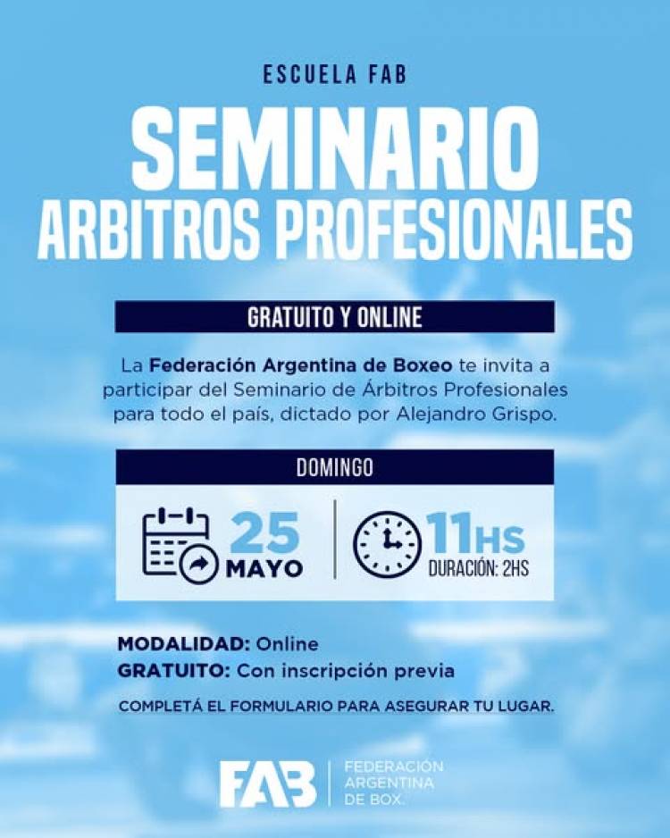 Seminario de Árbitros Profesionales – Escuela FAB