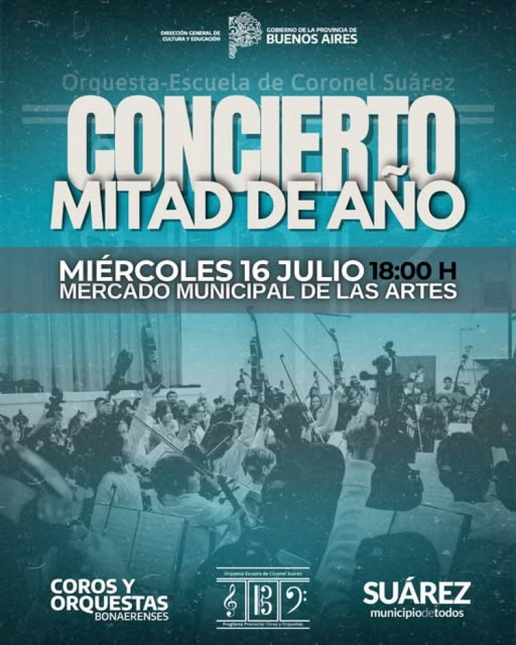 La Orquesta Escuela de Coronel Suárez se presenta en el Mercado Municipal de las Artes