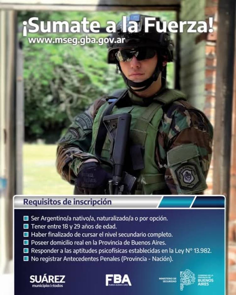 Se encuentra abierta la inscripción al ciclo lectivo 2026 de la Escuela de Policía Juan Vucetich