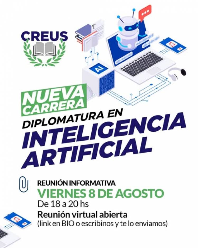 CREUS suma una nueva carrera universitaria: Diplomatura en Inteligencia Artificial