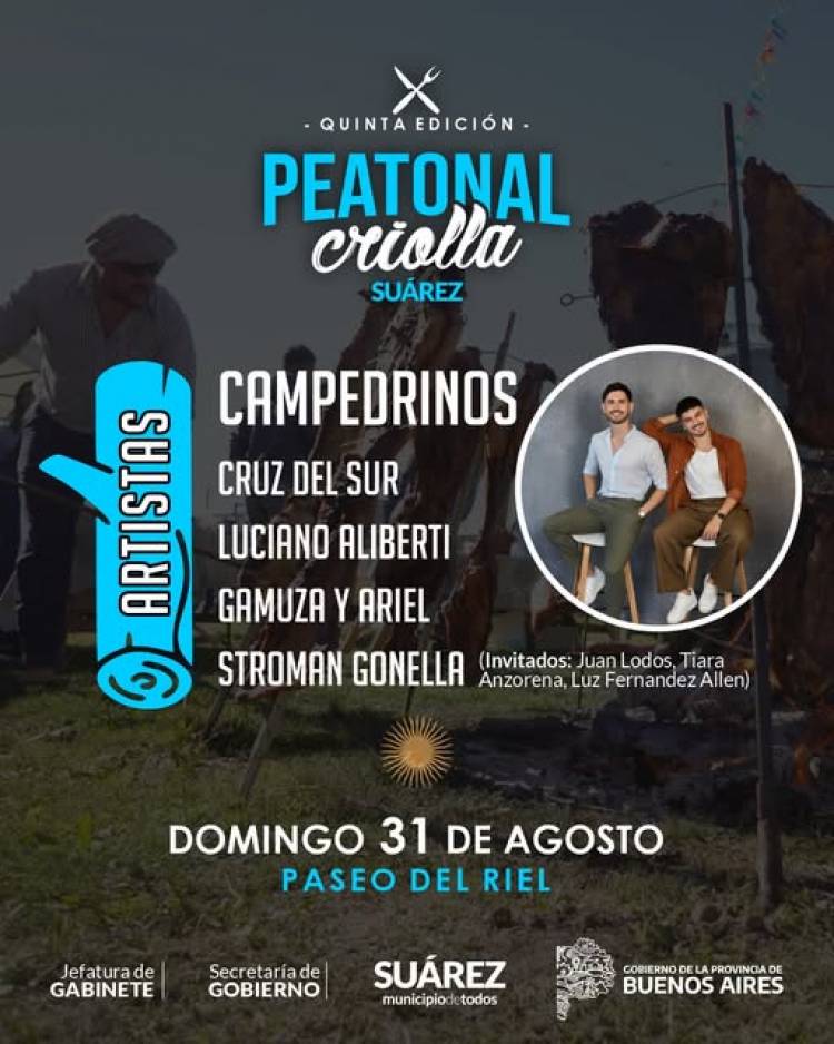 Con toda la fuerza del folclore joven “Los Campedrinos” se presentarán en la Peatonal Criolla 