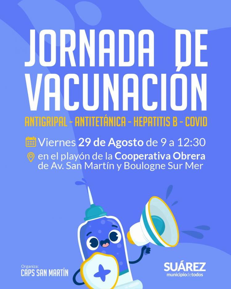 Jornada gratuita de vacunación