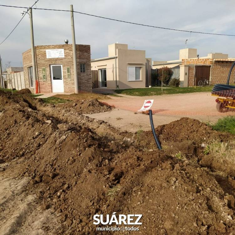Comenzó la obra de red de agua potable en Pueblo Santa Trinidad