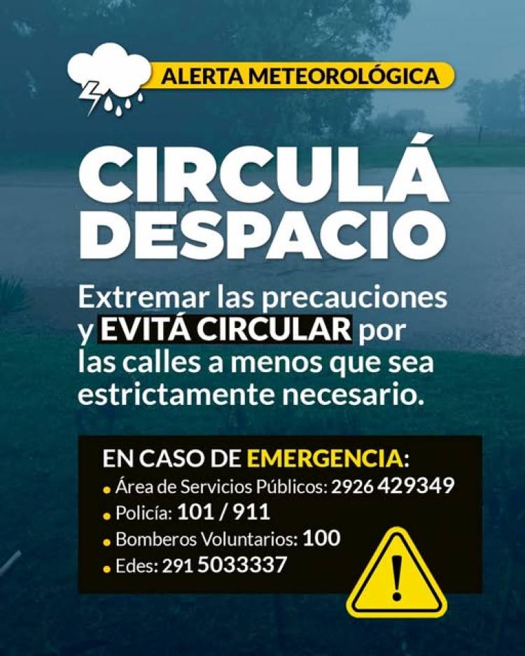 Este Sabado: alerta naranja por tormentas fuertes y severas 
