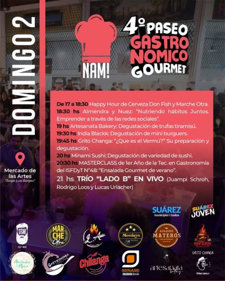 Sábado 1 y Domingo 2: se viene el 4° Paseo Gastronómico Gourmet Ñam