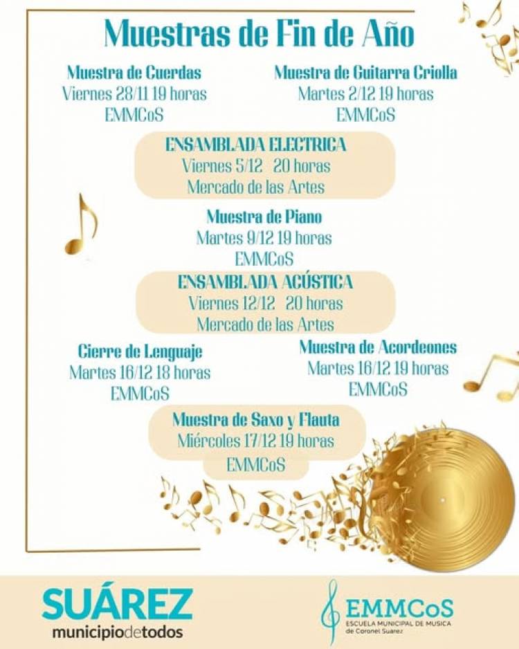 La Escuela Municipal de Música presenta su Agenda de Actividades de Fin de Año