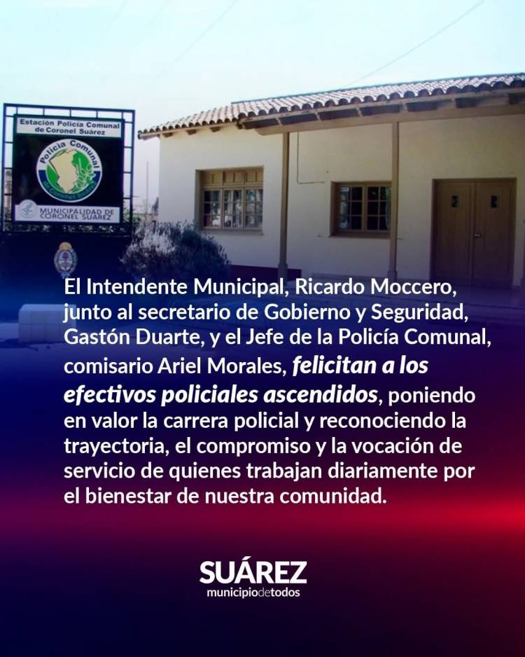 Ascensos en la Policía Comunal 