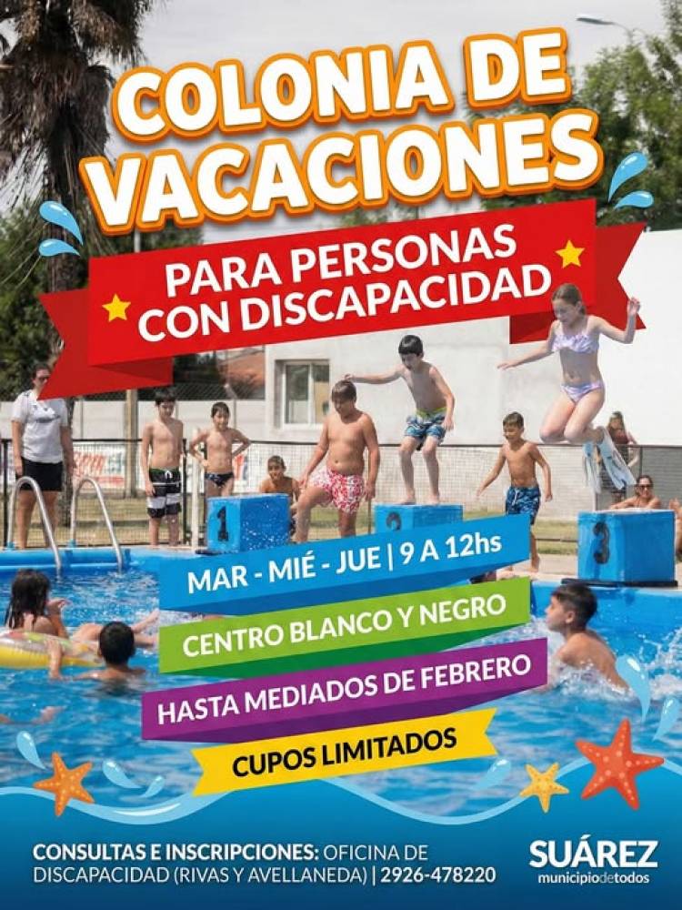 Comenzó la Colonia de Vacaciones Municipal para Personas con Discapacidad