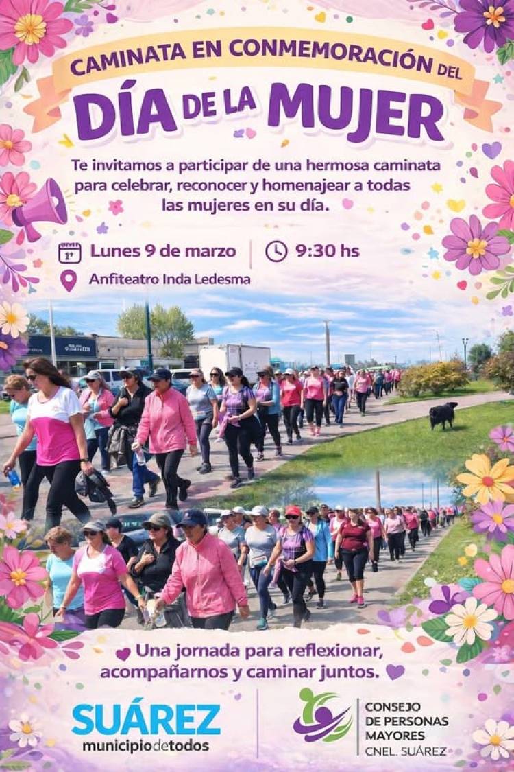 Personas Mayores: caminata en conmemoración del Día de la Mujer