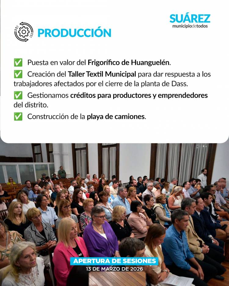 En Suárez no frenamos: aún en tiempos difíciles trabajamos para todos nuestros vecinos