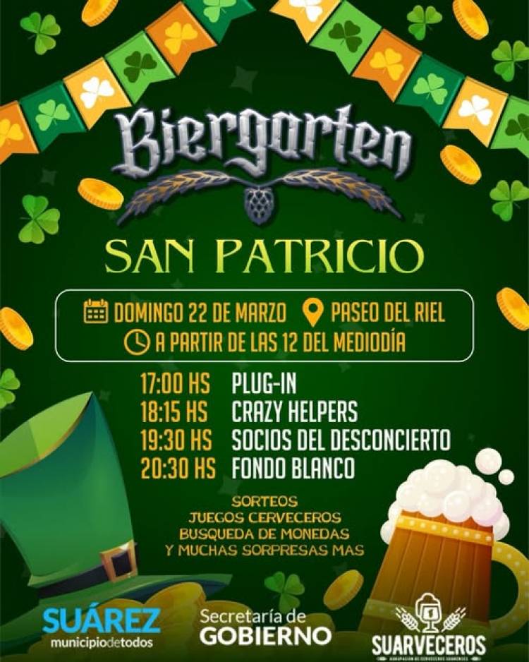 Este año, San Patricio se festeja en Suárez