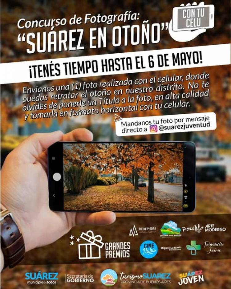 Tu foto puede ser la postal más linda de Suárez: llega “Suárez en Otoño” 2026