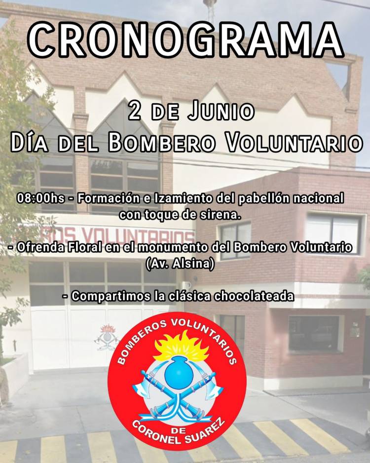 Cronograma para el "Dia del Bombero Voluntario"