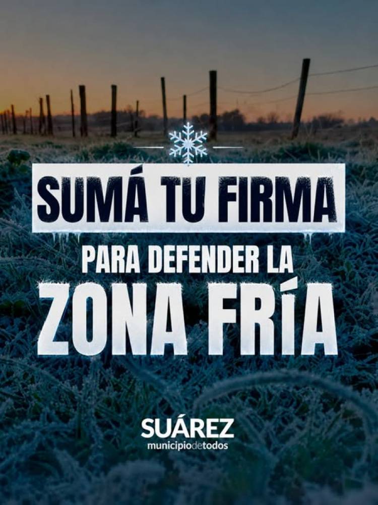SUMÁ TU FIRMA PARA DEFENDER LA ZONA FRÍA