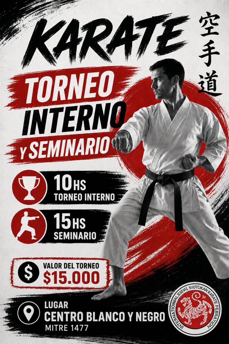 La escuela "Do Shotokan" de ByN será sede este Domingo del Torneo Interno de Karate ISKF