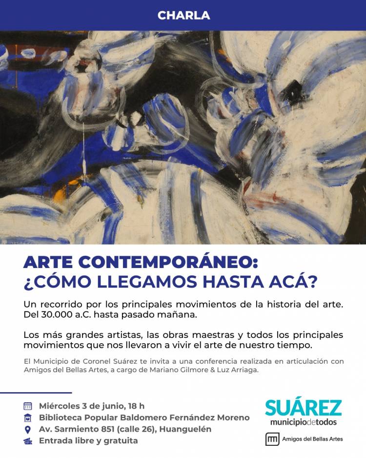 Charla sobre los grandes artistas, obras y movimientos que marcaron el arte