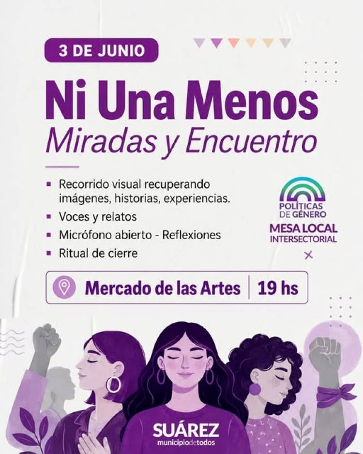 Invitación a "Ni Una Menos - Miradas y Encuentro": 03/06 - 19hs - Mercado de Las Artes