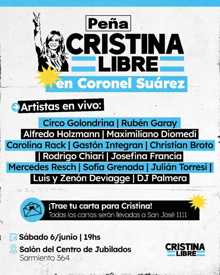 La Peña Cristina Libre llega a Coronel Suárez