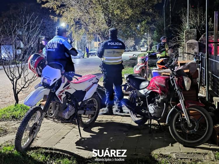 Huanguelén: operativo de tránsito y prevención con secuestro de motos y controles vehiculares