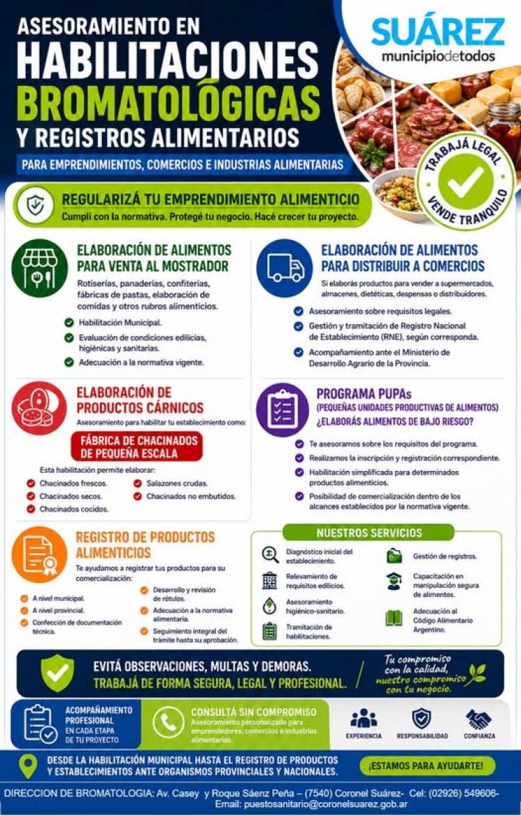 ¿Necesitas asesoramiento para habilitaciones y registros alimentarios?