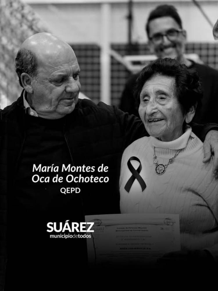 QEPD María Montes de Oca de Ochoteco