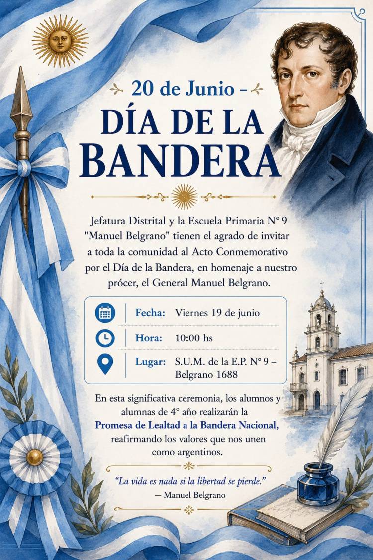 Promesa Lealtad a la Bandera: acto oficial organiza Jefatura Distrital de Educación