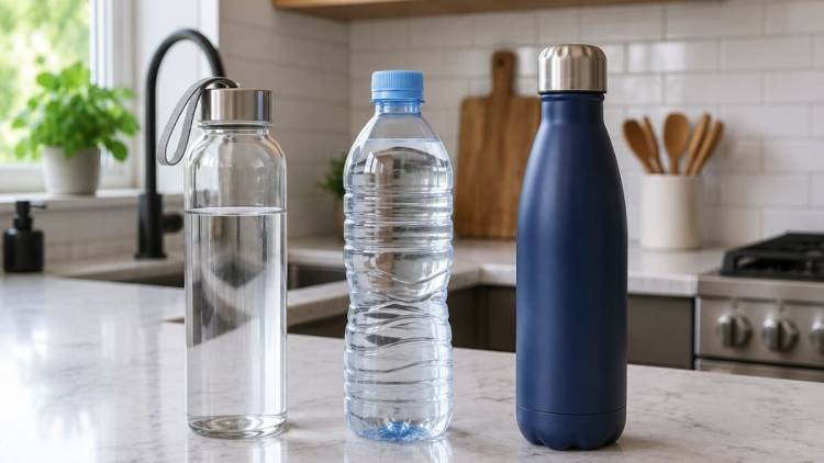 Revelan cuál es la mejor botella para uso diario: vidrio, plástico o acero inoxidable