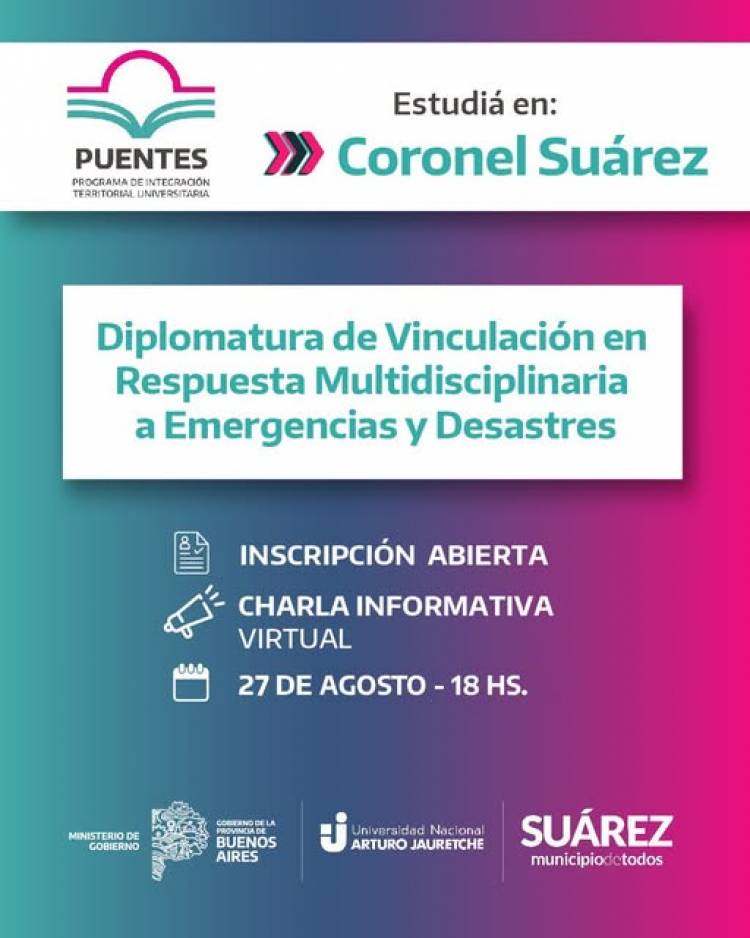 Diplomatura de Vinculación en Respuesta Multidisciplinaria a Emergencias y Desastres