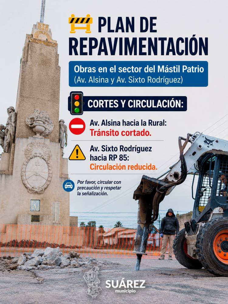Repavimentación en el sector del Mástil Patrio: una inversión que hacemos entre todos