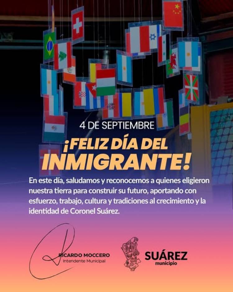4 de septiembre: Día del Inmigrante