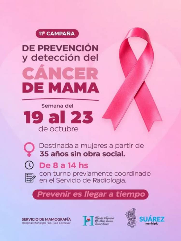 Prevenir es llegar a tiempo: comienza la 11ª campaña de prevención y detección del cáncer de mama