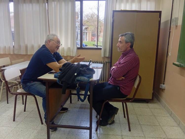 Disertación del Antropologo del Conicet Rafael Curtoni en el Instituto de Formación y Técnica N°160