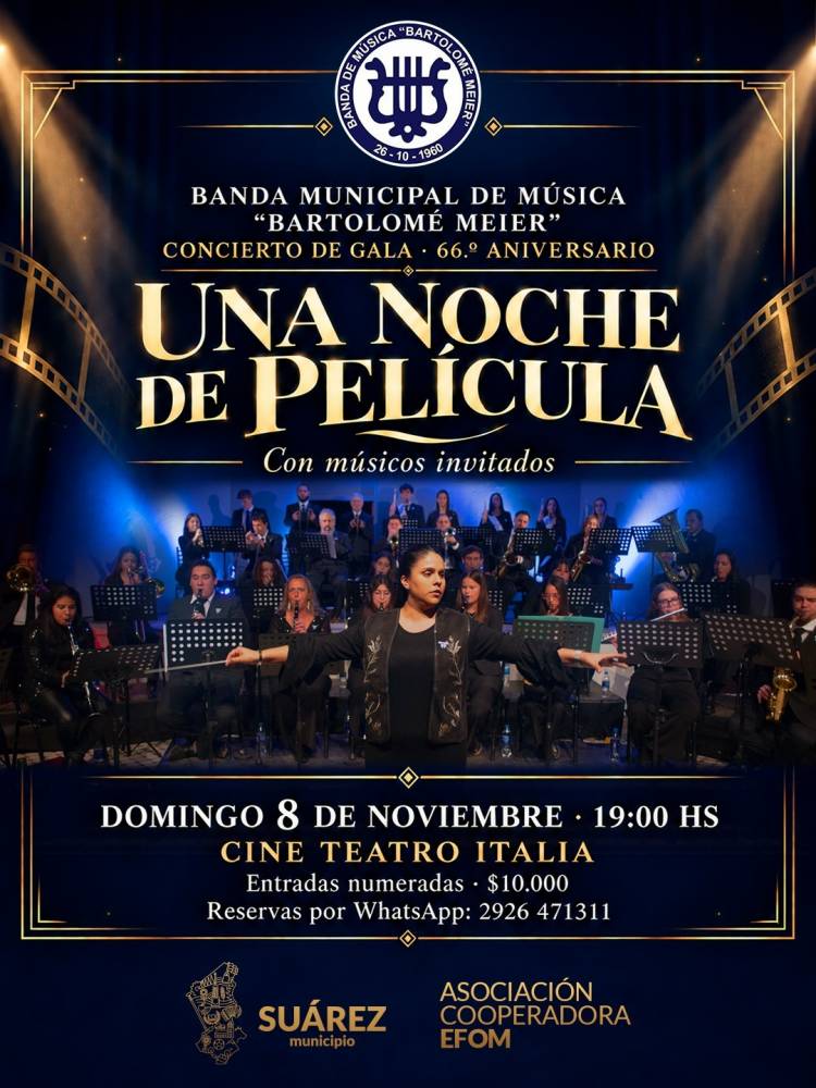 CONCIERTO DE GALA POR EL 66° ANIVERSARIO DE LA BANDA MUNICIPAL DE MÚSICA