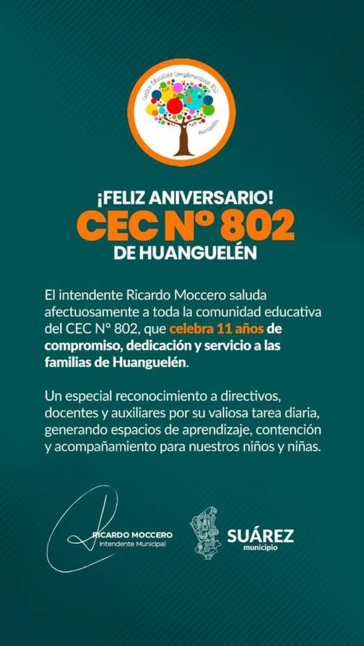 11 AÑOS para la comunidad educativa CEC N°802