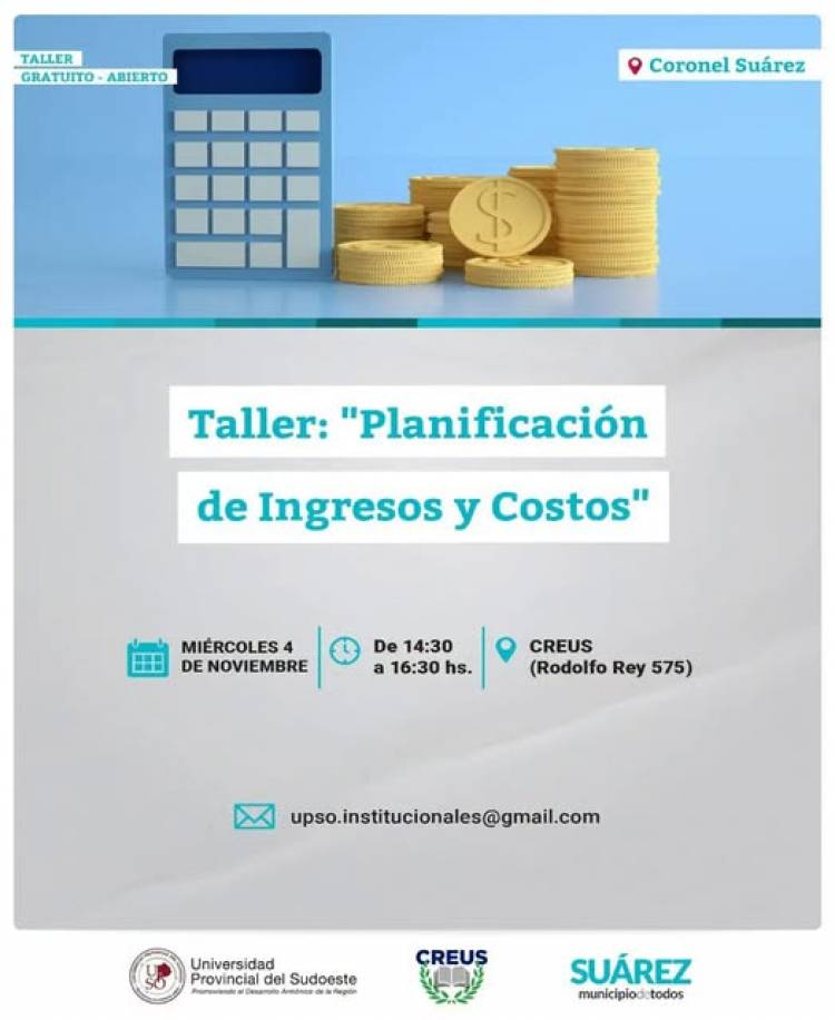  Taller: “Planificación de Ingresos y Costos”